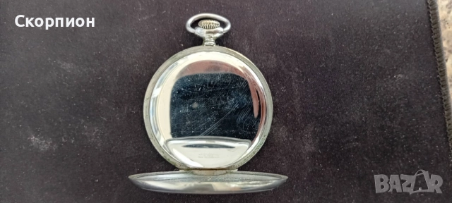 Швейцарски джобен часовник - Chronometre ARGENTAN CHROME, снимка 10 - Джобни - 51453087