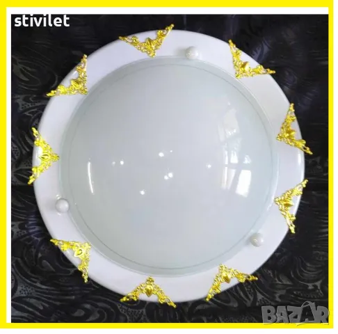ПЛАФОН ОБКОВ ЗЛАТО  - НОВО- 3D ЕФЕКТ., снимка 3 - Лампи за таван - 47360308
