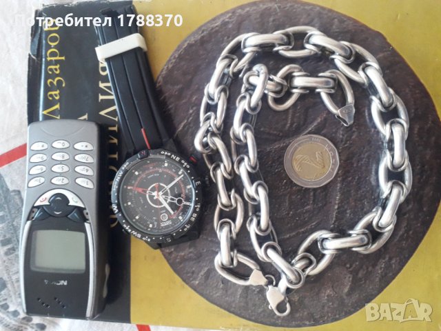 Сребърен голям гъзарски ланец, снимка 2 - Колиета, медальони, синджири - 42449072