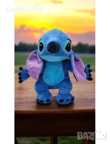 Голям плюшен Стич, 50см Голяма плюшена играчка Стич, Син
