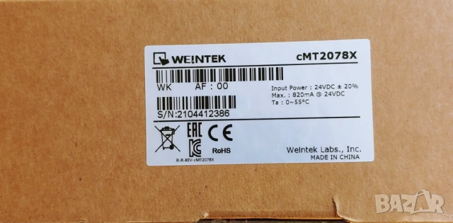 Weintek cMT2078X HMI тъчскрийн панел, снимка 2 - Друга електроника - 53834506