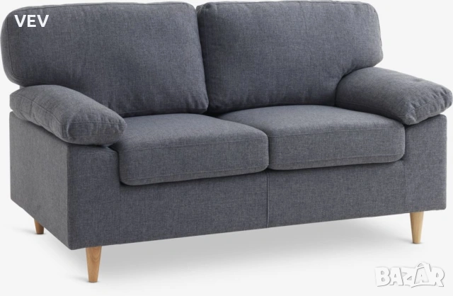 Двуместен диван в сиво, снимка 3 - Дивани и мека мебел - 53850197