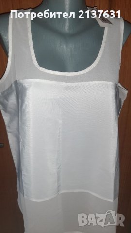 НОВА с Етикет ДАМСКА Бяла БЛУЗА  - ПОТНИК Размер L , снимка 1