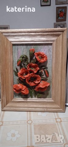 Релефни пластики -цветя, снимка 4 - Картини - 39021895