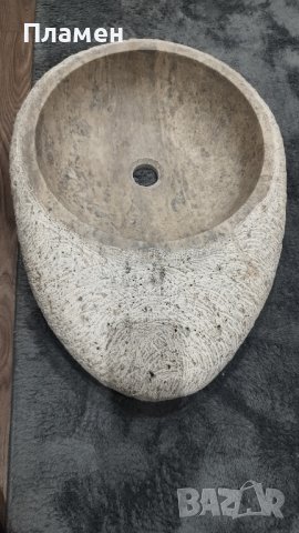 Каменна мивка от сив травертин, снимка 4 - Други стоки за дома - 44412503