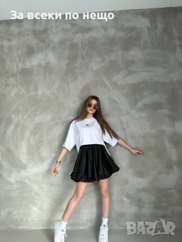 Adidas Дамски Комплект От Две Части Тениска И Къса Пола Адидас - 2 Налични Цвята Код A482, снимка 7 - Комплекти - 50090177