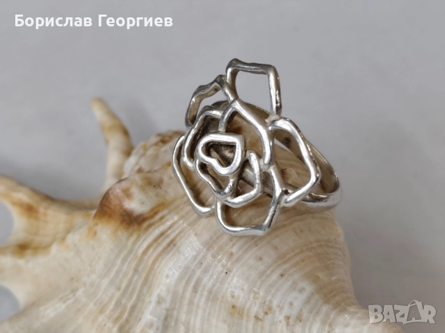 Сребърен пръстен, снимка 3 - Пръстени - 51578126