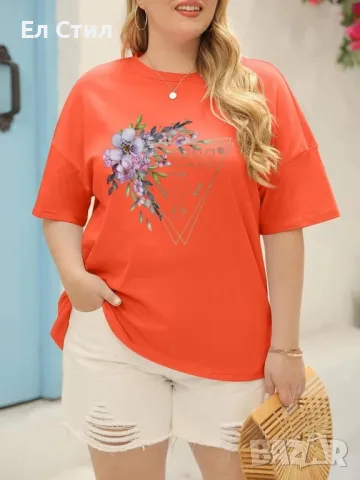 ⭐️#Дамски #тениски #памук
⭐️Цена 27.00лв.
⭐️Права кройка
⭐️Размери xs s m l xl xxl xxxl xxxxl xxxxxl, снимка 16 - Тениски - 49787848