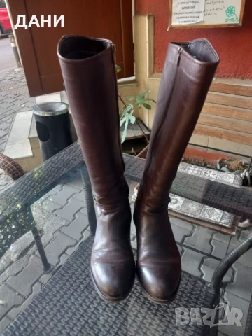 Дамски ботуши, Кожа, номер 38.Перфектни, снимка 4 - Дамски ботуши - 51239088