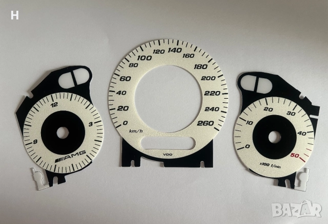 Циферблати бели за Mercedes w211 AMG