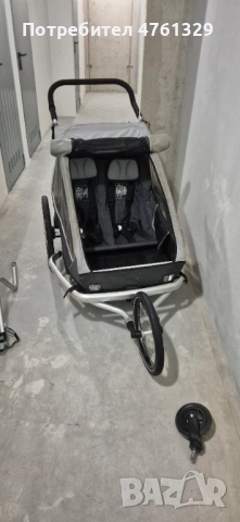 Количка близнаци  количка за колело. Рикша , снимка 12 - Детски колички - 53786853