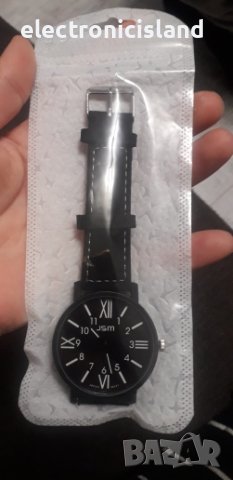 2023  кварцов ръчен часовник с голям дисплей циферблат и кожена каишка, снимка 7 - Мъжки - 40955142