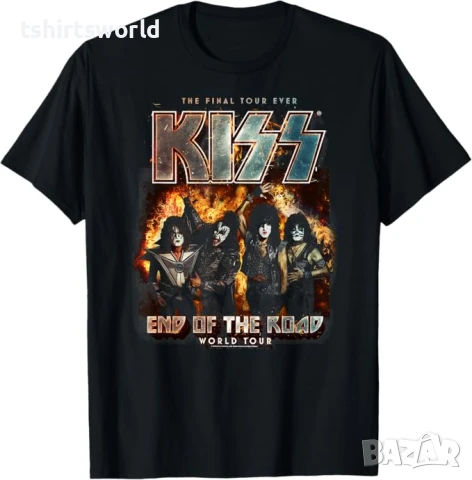 Нова мъжка тениска с дигитален печат на музикалната група KISS