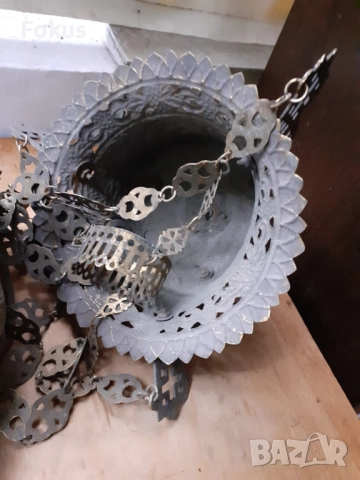 Чифт страхотни стари големи месингови кандила двуглав орел, снимка 4 - Антикварни и старинни предмети - 51978524