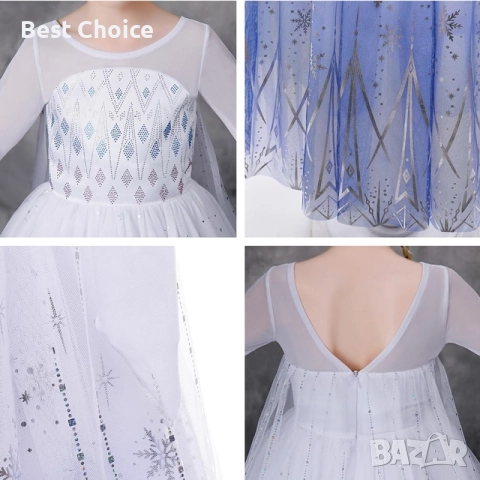 Детска рокля, костюм на принцеса Елза от "Замръзналото кралство", снимка 4 - Детски комплекти - 52819834