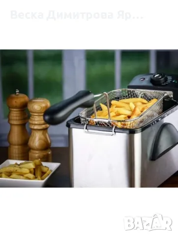 Фритюрник Rosberg, 2000W, 2L, демонтиращ се съд, капак и филтър,инокс, 2 ГОДИНИ ГАРАНЦИЯ, снимка 4 - Фритюрници - 49328277