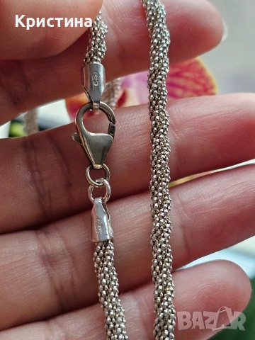 Винтидж сребърно колие, снимка 3 - Колиета, медальони, синджири - 53138783