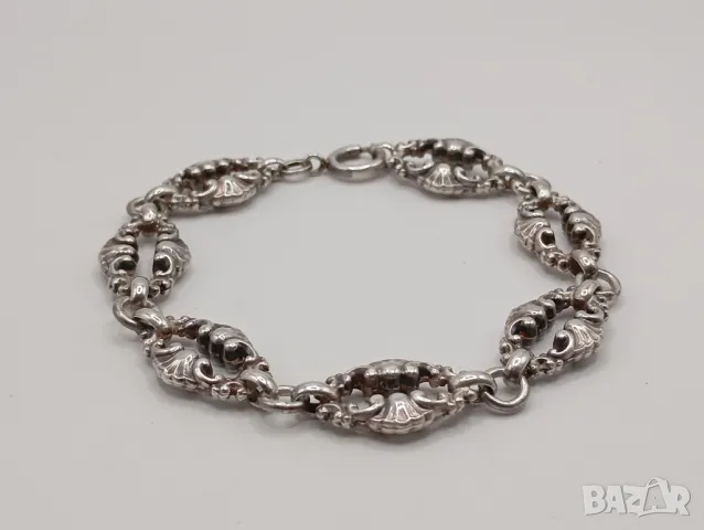 Сребърна гривна, снимка 2 - Гривни - 49558806