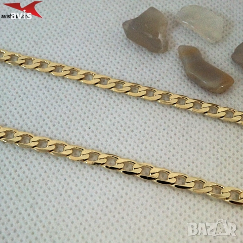 Синджир с 14К златно покритие 254568, снимка 2 - Колиета, медальони, синджири - 52972013