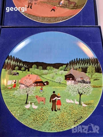 декоративни порцеланови чинии Josef Wahl "Четири сезона" 33/1, снимка 6 - Декорация за дома - 53394575