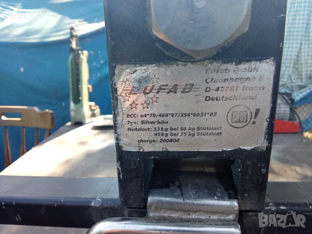 Немска стойка багажник за 2 велосипеда слага се на теглич, снимка 2 - Аксесоари за велосипеди - 50933949