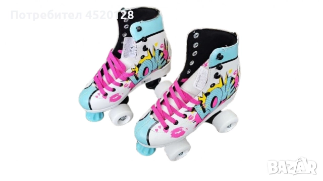 Детски цветни ролкови кънки с LED светлини, снимка 1