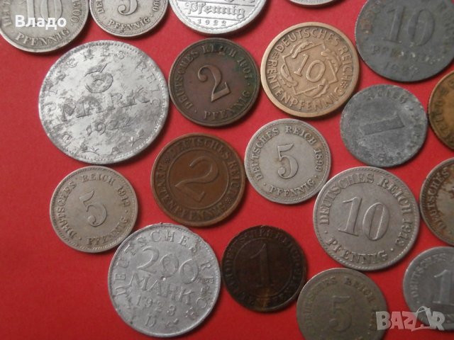 Лот стари не поватрящи се германски монети , снимка 4 - Нумизматика и бонистика - 44259436