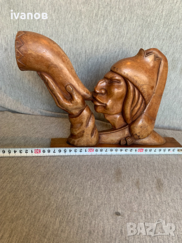 дървена фигура статуетка , снимка 6 - Статуетки - 44699187