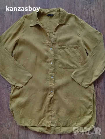 MASSIMO DUTTI - дамска рокля лен р-р 42 М/L, снимка 3 - Рокли - 55849568