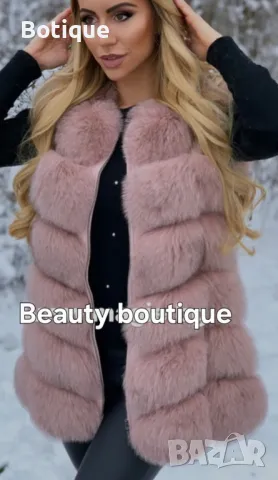 Дамски елек от естествен косъм , снимка 2 - Елеци - 48564986