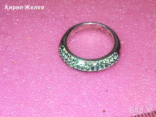 OXETTE S925 ЕМАЙЛИРАН СКЪПОЦЕНЕН СРЕБЪРЕН ПРЪСТЕН СРЕБРО 925 с ИСКРЯЩИ КРИСТАЛИ СВАРОВСКИ 43219, снимка 16 - Пръстени - 44315328