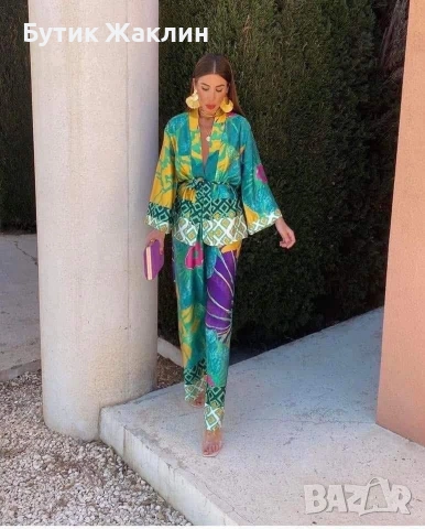 Луксозен сет от риза,кимоно и панталон , снимка 13 - Комплекти - 53770293
