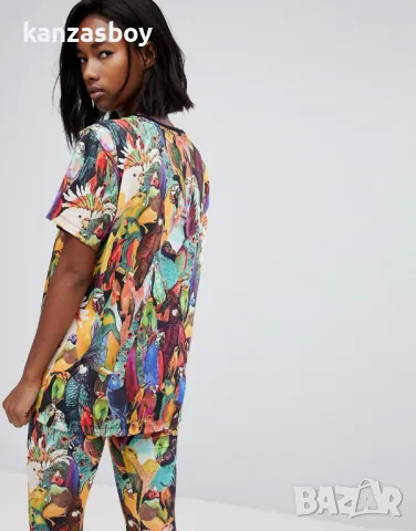 adidas Originals X Farm Passaredo T-Shirt - страхотна дамска тениска КАТО НОВА Л, снимка 2 - Тениски - 49653141