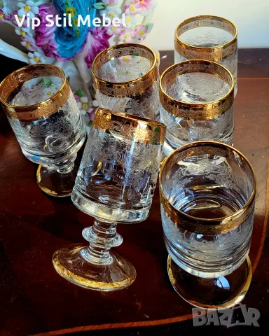 Италиански чаши за ракия Murano Medici , снимка 5 - Сервизи - 56208458