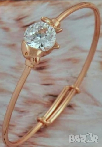 Прекрасна детска гривничка от 14к розово злато 15 лв.