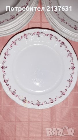 ПОРЦЕЛАНОВ Комплект ЧИНИИ  Nataliе Thun Чехословакия  - 18 броя , снимка 6 - Чинии - 42409363