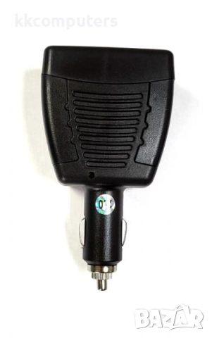 DC 12V към AC 220V / 110V инвертор за автомобил 75W, адаптер към контакт за ЕС/UK и USB 2.1 Черен Ба, снимка 8 - Зарядни за кола - 52176650