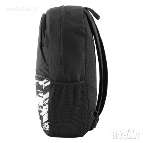 Ученическа раница, Черно - Бял, 33x13x46см,, снимка 3 - Ученически пособия, канцеларски материали - 51415256