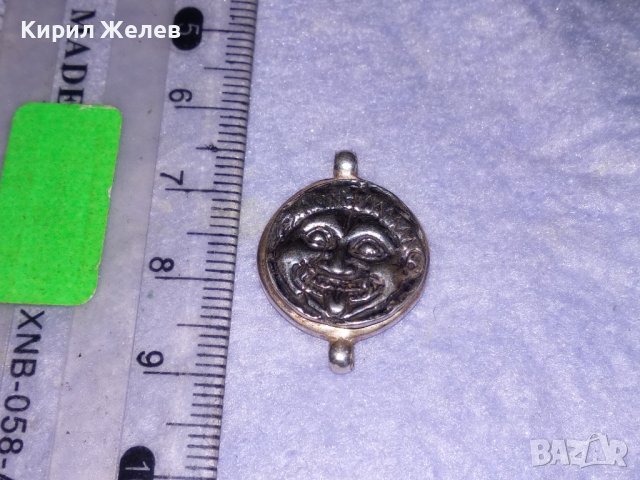 АВТОРСКО СРЕБЪРНО БИЖУ ЕЛЕМЕНТ За ГРИВНА КОЛИЕ РЪЧНО ГРАВИРАНА АПЛИКАЦИЯ ВИСОКА ПРОБА СРЕБРО 35508