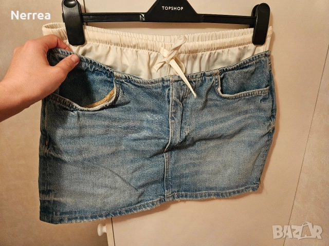 Дънкова пола на Zara, снимка 2 - Поли - 52656835