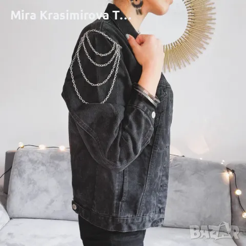 Оригинално винтидж яке Diesel с хендмейд акценти + хендмейд обеци и гривни, снимка 4 - Якета - 50232071