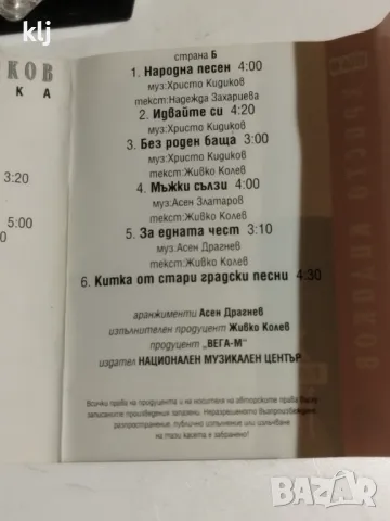 Аудио касета с албум на Христо Кидиков , снимка 3 - Аудио касети - 47656648