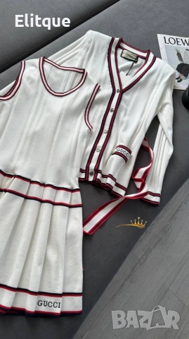 дамски комплекти рокля и жилетка Gucci 