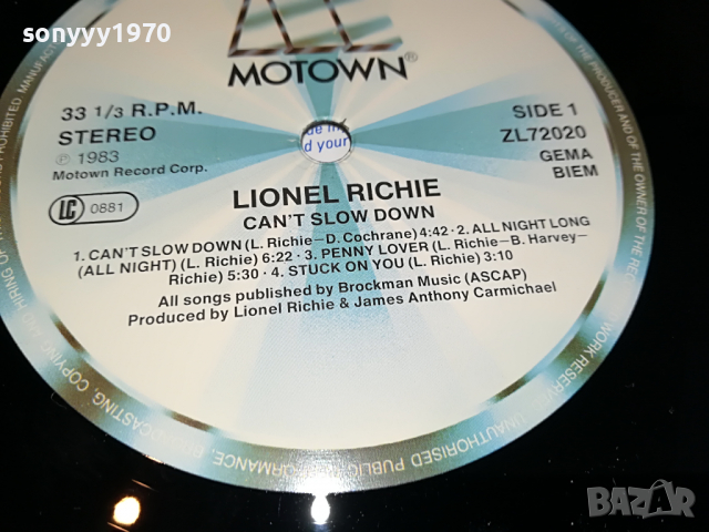 SOLD-LIONEL RICHIE-ВНОС ENGLAND 0304222002, снимка 18 - Грамофонни плочи - 36331639