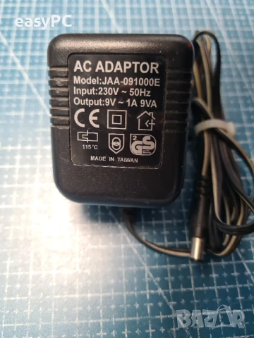 Оригинален захранващ адаптер AC-AC JAA-091000E 9V~1A , снимка 2 - Друга електроника - 50699234
