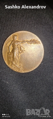 Бронзов медал - шведска военна спортна асоциация, снимка 3 - Други ценни предмети - 52387976