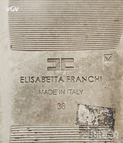 Дамски кожени кецове Elisabetta Franchi -36/37, снимка 10 - Кецове - 52026038