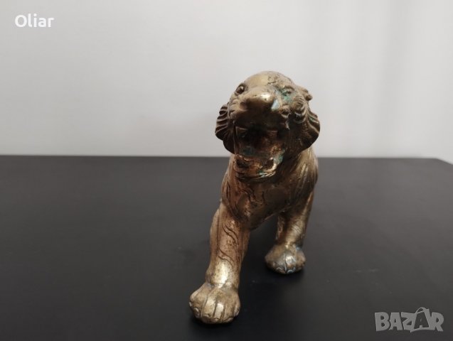 Прекрасна много реалистична статуетка на тигър. Бронз. , снимка 6 - Антикварни и старинни предмети - 44244889