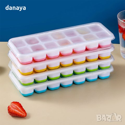 3889 Форма за лед с капак и силиконово дъно, снимка 7 - Форми - 41864337