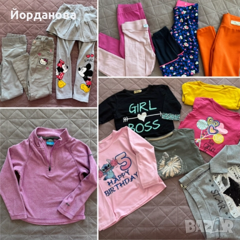 ЛОТ дрехи за момиче размер 110/116 блузи, клинове